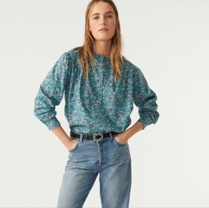 Ba&sh Xala Cotton Floral Print Blouse